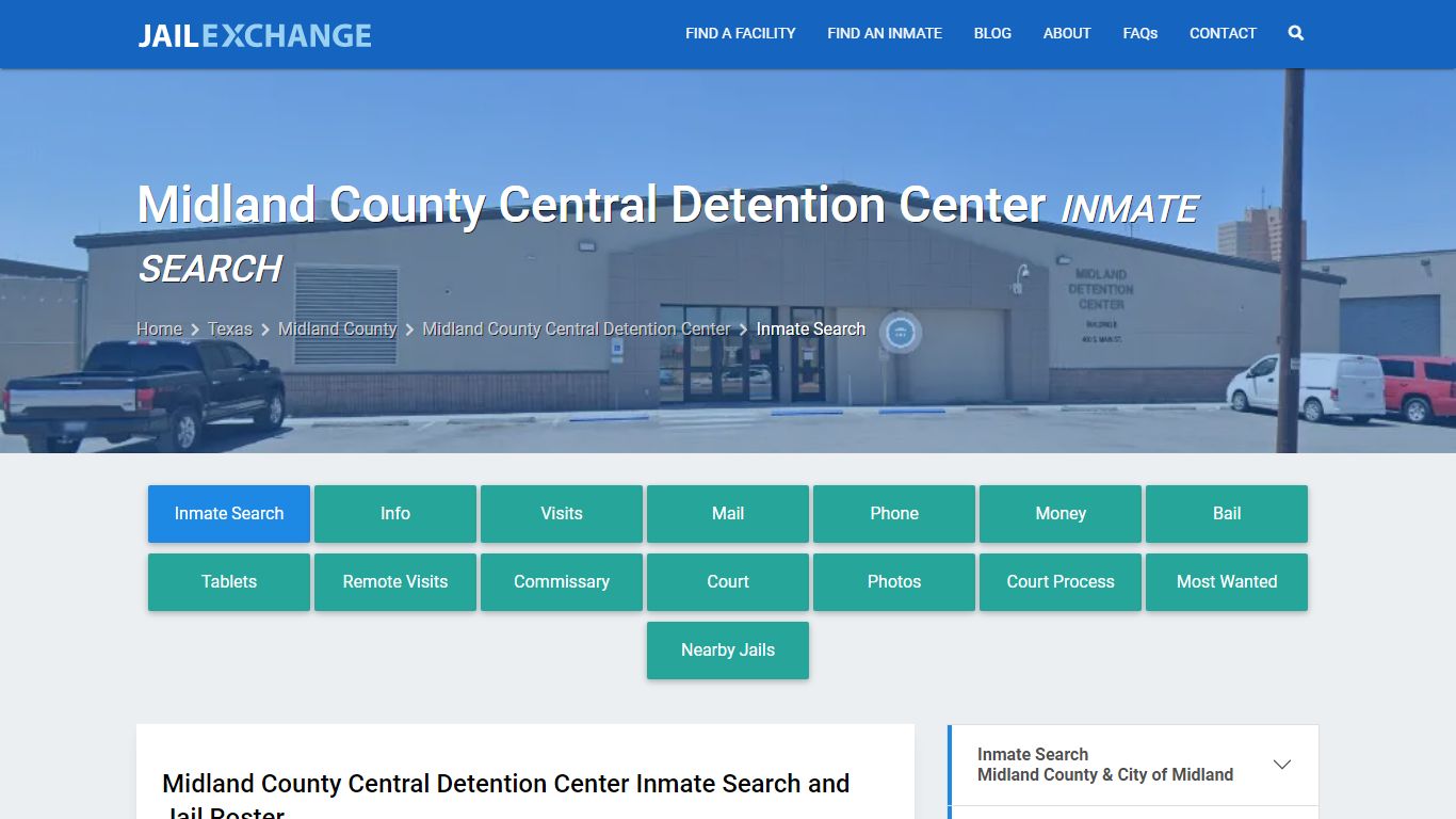 Midland County Central Detention Center Inmate Search